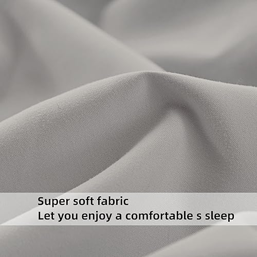 Miniatura 4 de HBHLFZ Sábana bajera ajustable individual XL, sábana de bolsillo profundo, microfibra cepillada suave, transpirable, ajuste totalmente elástico,