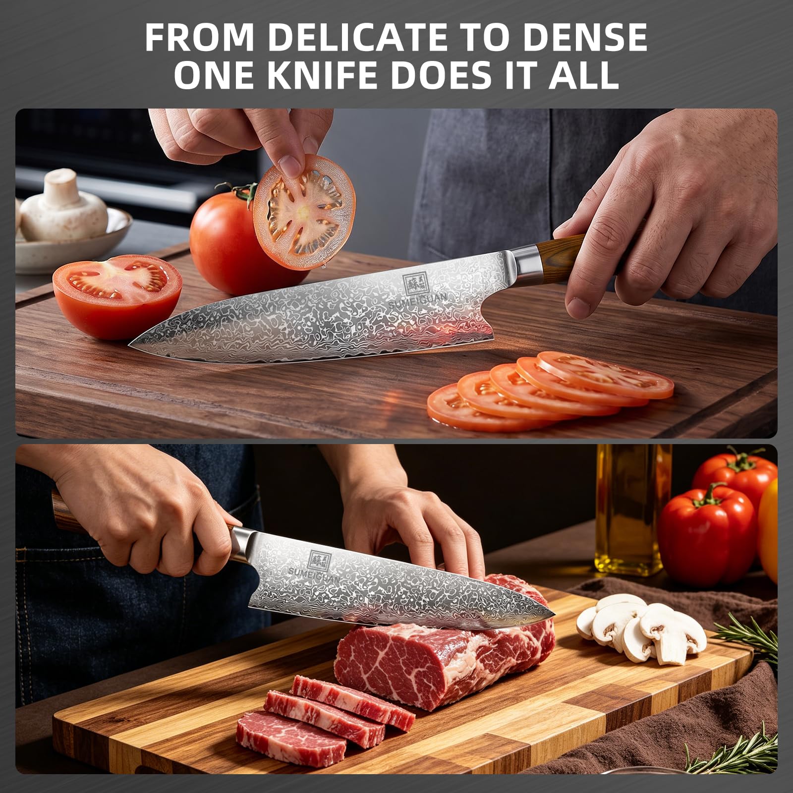 8-Inch Chef Knife, 67-Layer Damascus, VG10 Steel Core — Amazon image 3