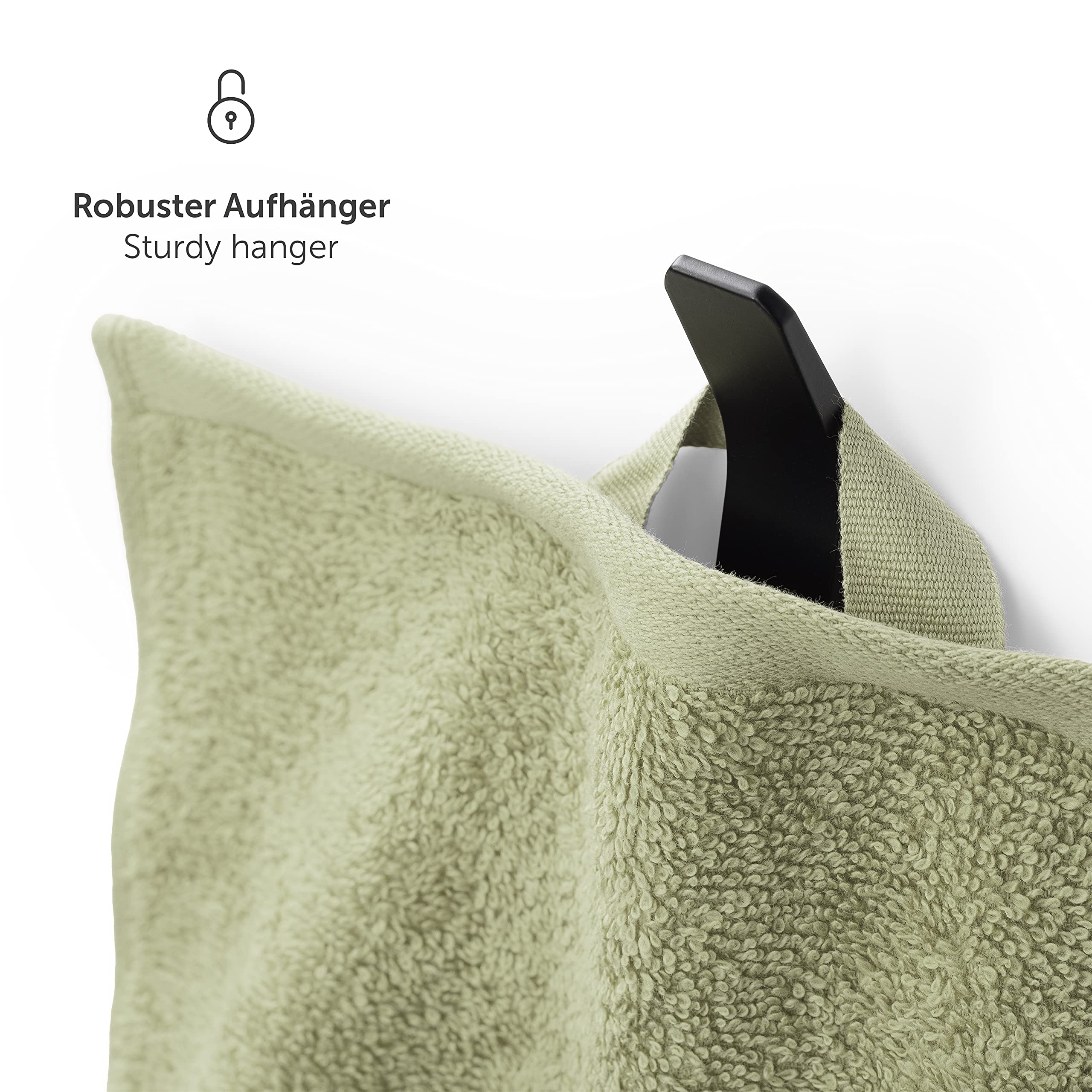 Blumtal Premium zestaw ręczników frotte z pętlą do zawieszania - bawełna certyfikowana Oeko-TEX, miękkie, chłonne - 10x ręcznik dla gości (30x50 cm), Pastel Green (zielony)