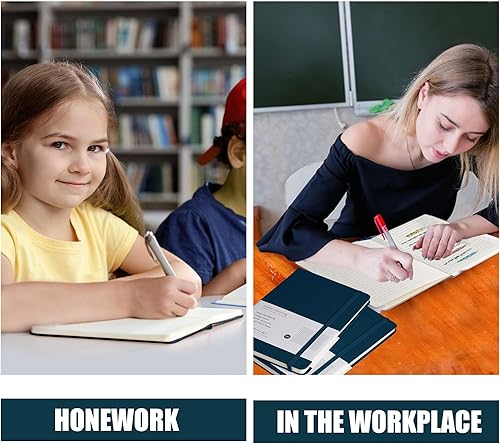 Miniatura 7 de Cuaderno rayado (turquesa), 160 páginas, tamaño mediano de 5.7 x 8 pulgadas, papel grueso de 3.53 ozm, tapa dura