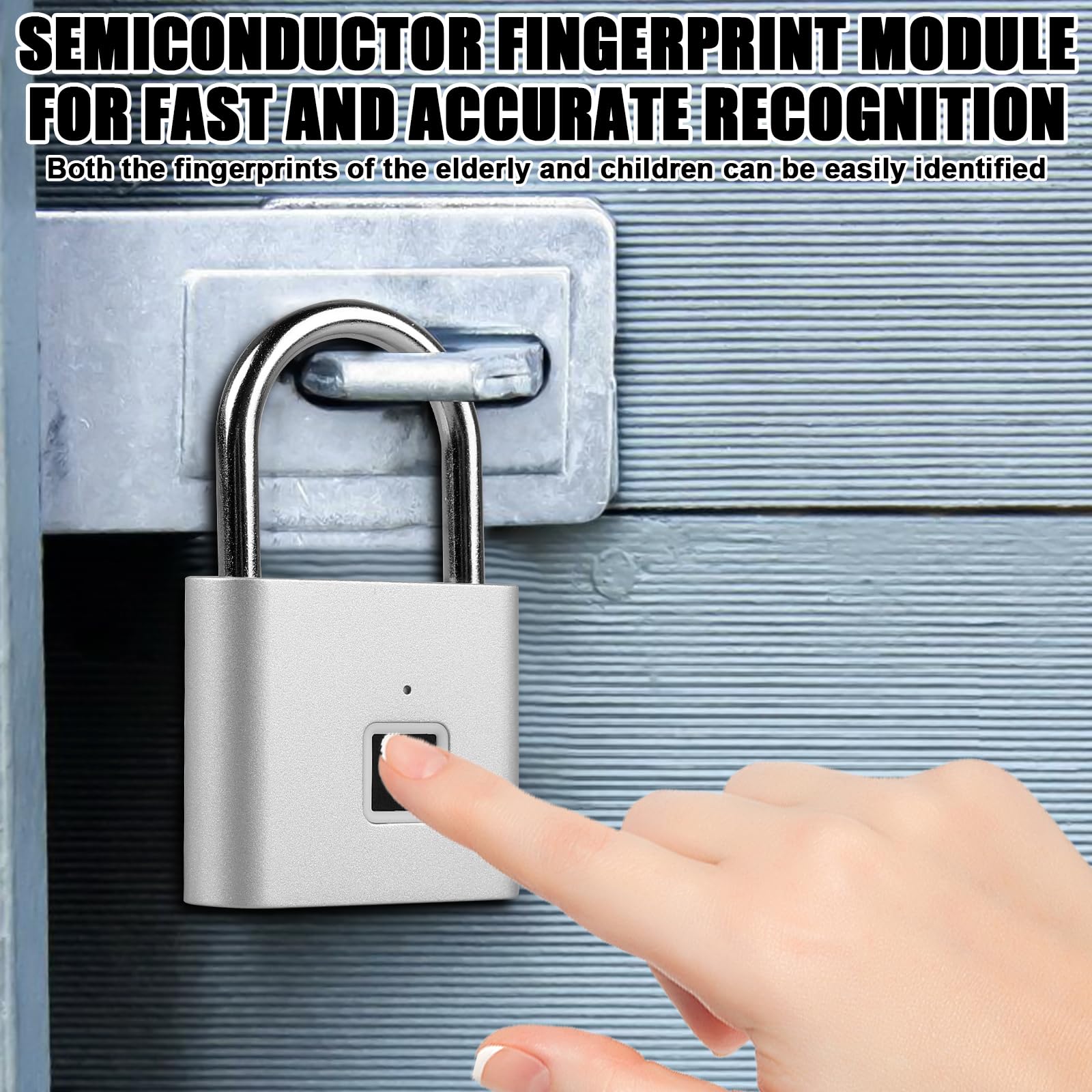 VingerScan Slotje - Slim Vingerafdruk Hangslot zonder Sleutels of Code VingerScan Slotje - Slim Vingerafdruk Hangslot zonder Sleutels of Code