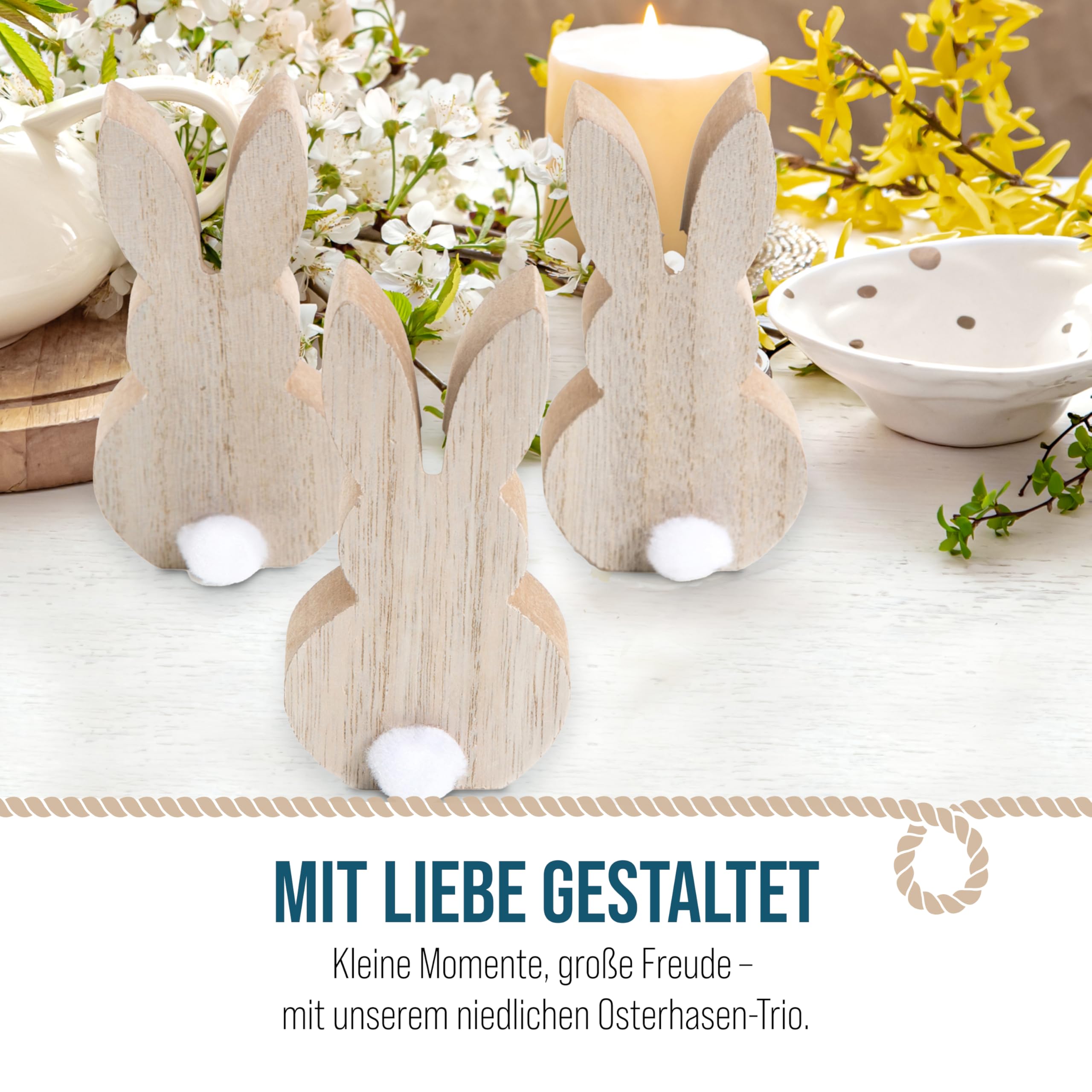 Houten Deco Paashaas Met Wortel & Koordje 5x5cm 16stuks Krabbendam Kadoverpakking