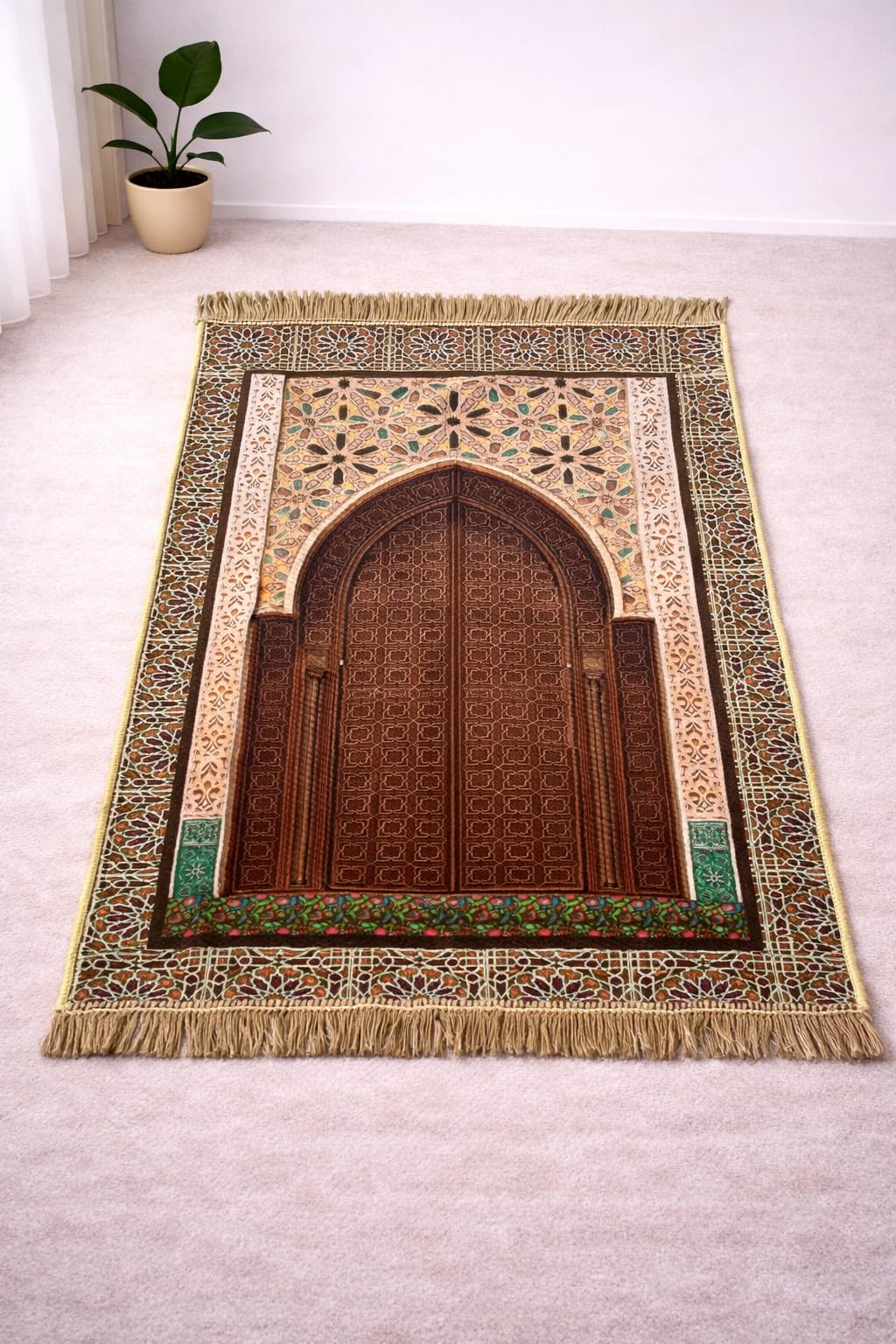 Deesak Premium Velvet Aasan/Prayer/Meditation Mat Janamaz for Namaz Muslim||48x30 Inch,Printed Digital-Multi-6-picture-21