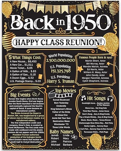 Miniatura 491 de Lone Star Art 66ª Reunión de Graduados (Sesenta y seis) Decoración en Oro - Recordando El Año - Clase de 1959 - Póster Sin Marco de 11x14 - Globos