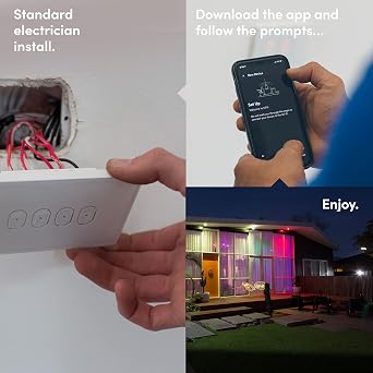 LIFX Smart Switch, 4 Button in-Wall Wi-Fi Smart Touch Glass Switch, Soft-Switching, Compatible with Alexa and Google Home, No Hub Required