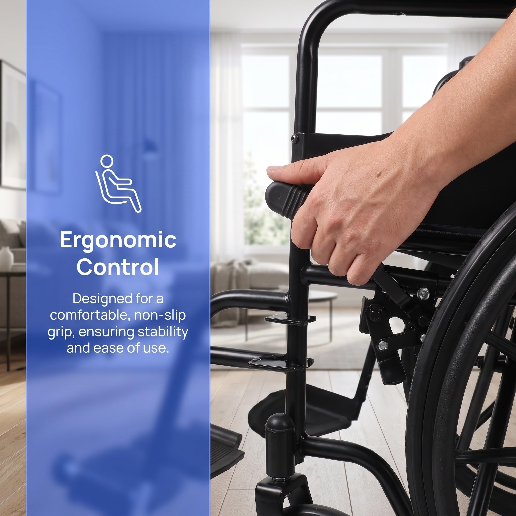 Gatuida 2 unidades de freno de mano universal para silla de ruedas,