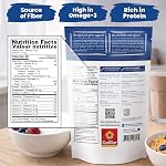 Super Seeds Breakfast Booster, Flax Hemp Berry, Overnight Oats Topper 200g | Canadian grown, plant protein, omega-3, fiber, ground blend, sprinkle on oatmeal, yogurt, smoothies, cereal