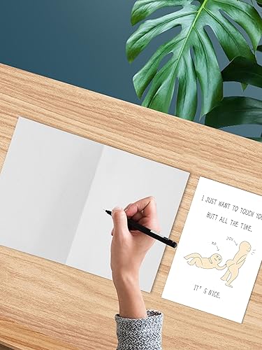 Miniatura 4 de Heollaok Divertida tarjeta de amor para él y ella, tarjeta de aniversario traviesa para marido y esposa, bonita tarjeta de cumpleaños para novio