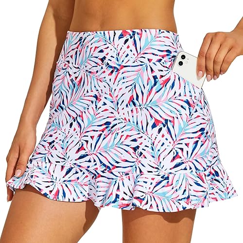 M MOTEEPI Falda de tenis con pantalones cortos de golf para mujer, falda de pickleball elegante, trajes de golf, faldas atléticas