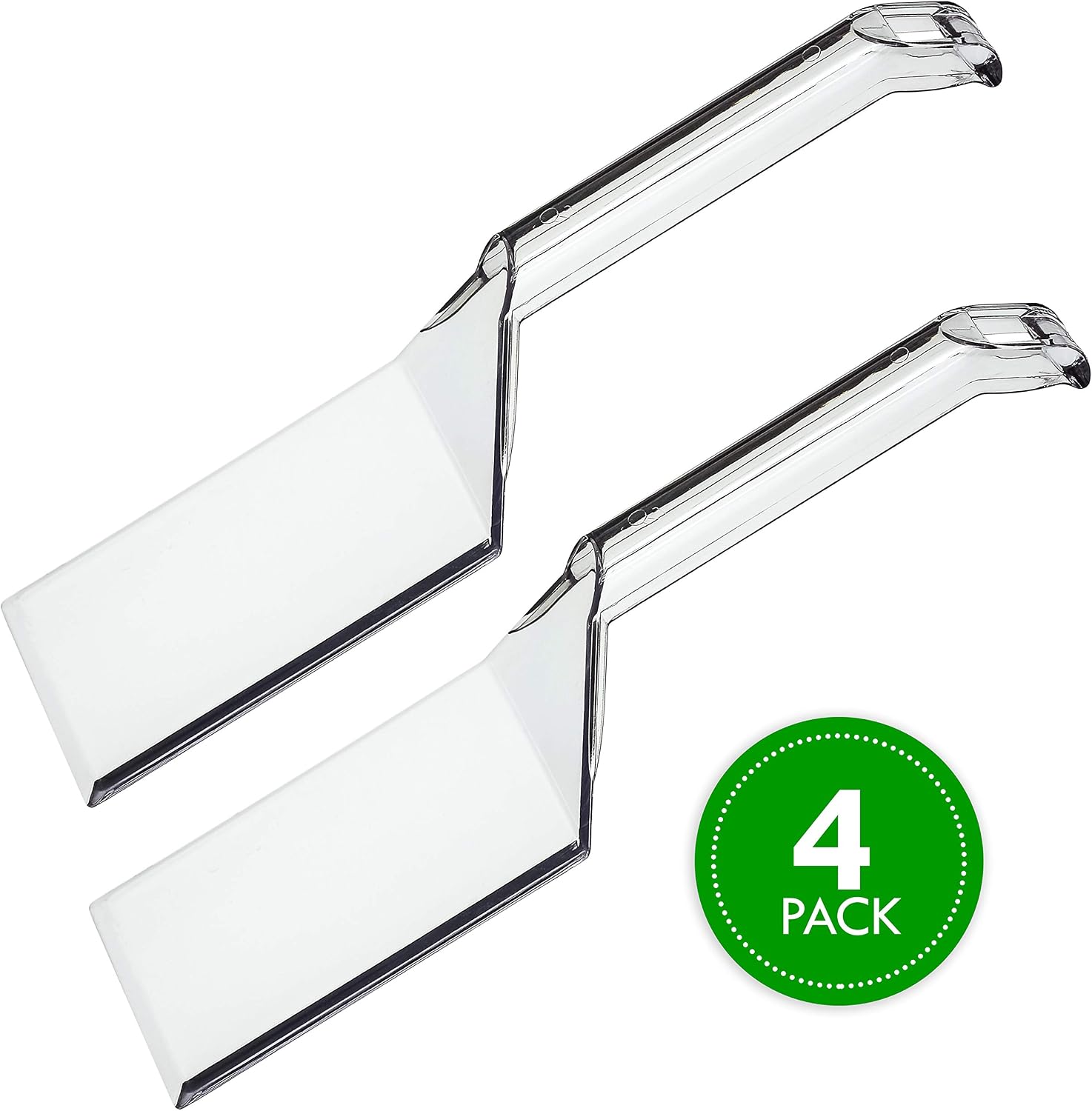 Plasticpro Disposable Plastic Serving Spatula Durable Heavy Duty Premium Serving Utensils Clear Pack of 4
