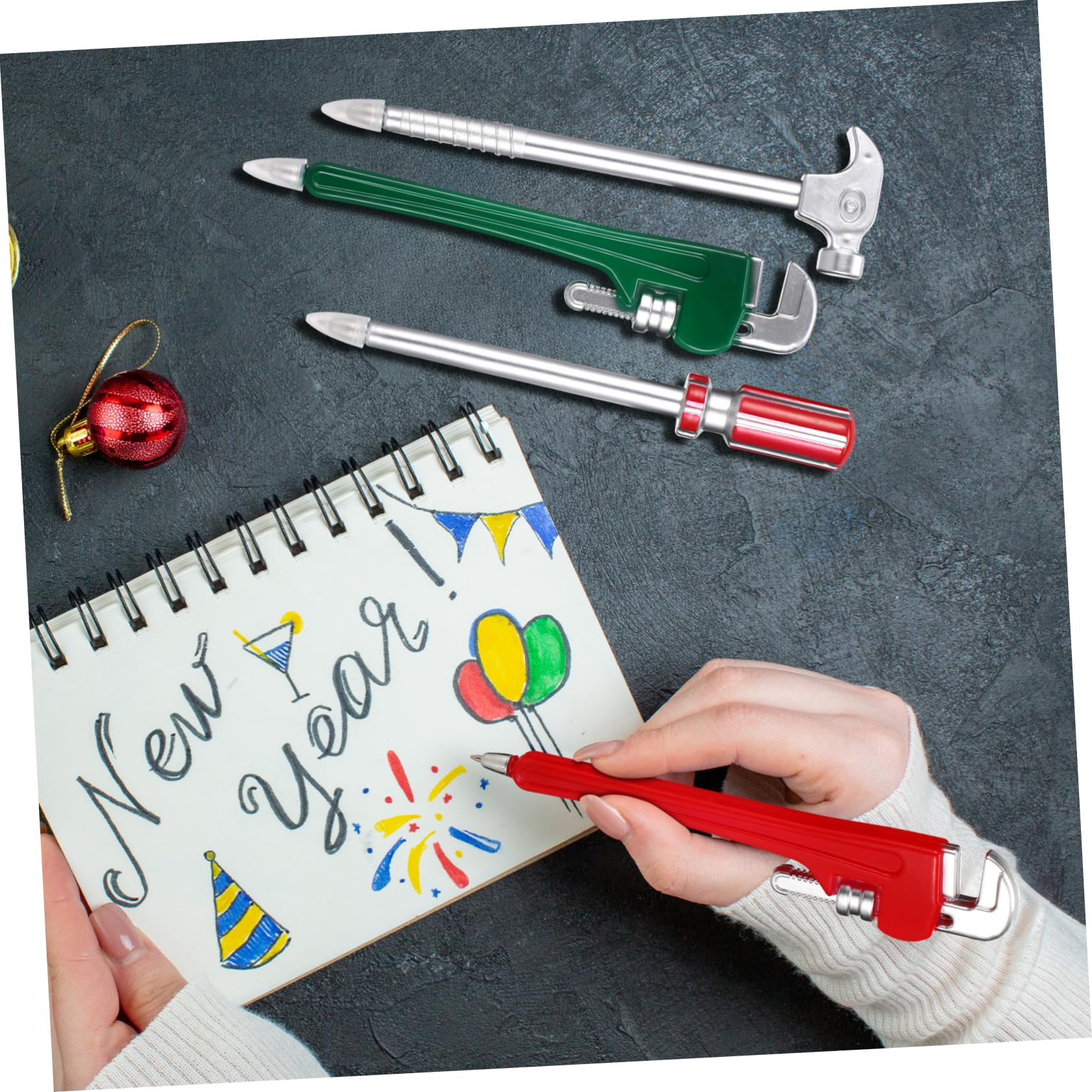 HOMSFOU 3 Series Bolígrafos De Novedad Herramienta Miniatura Pack De Tinta De Accesorios De Oficina Y Prácticos Notas Y Escritura Diaria 12 Piezas X 3