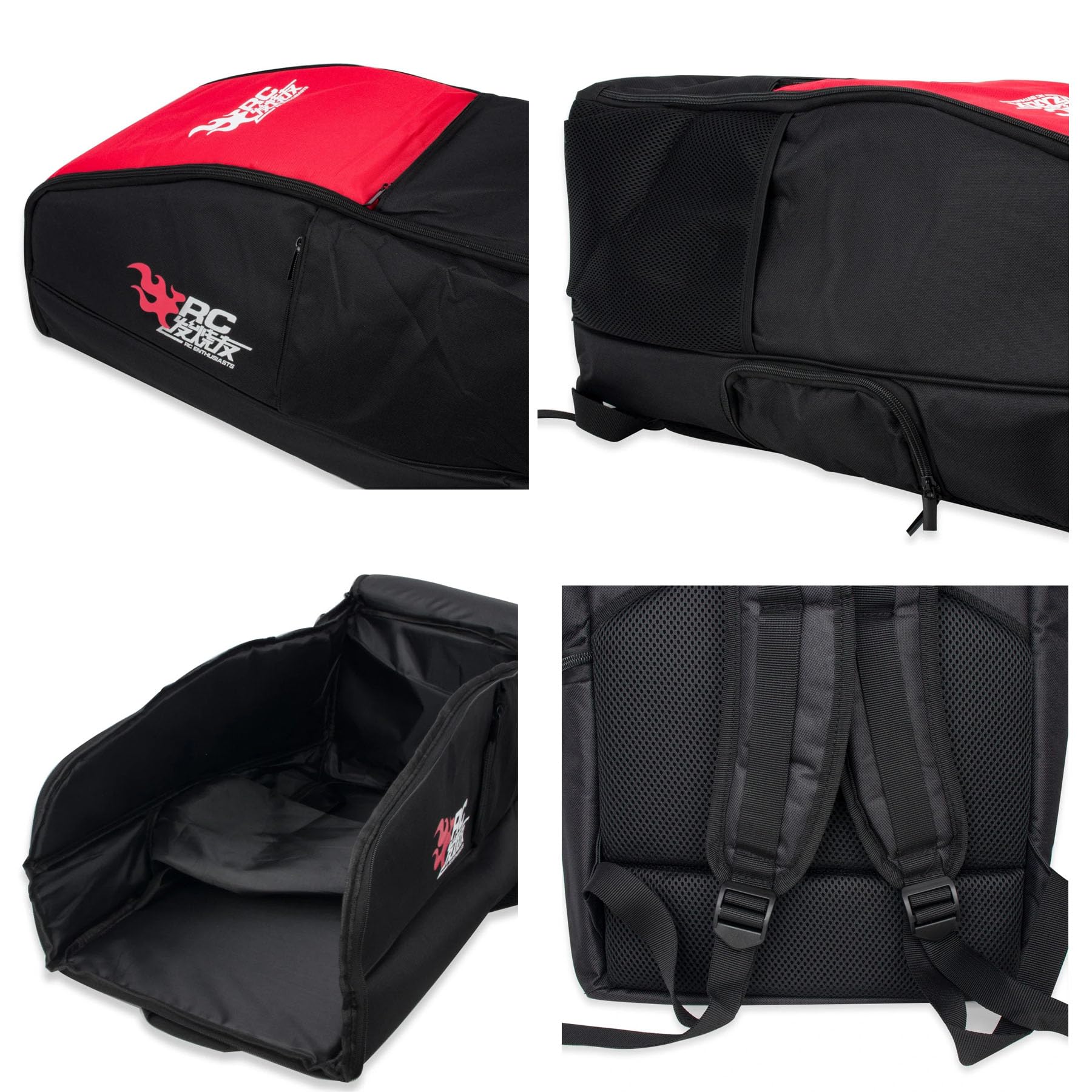 Sac à dos étanche pour voiture télécommandée avec support de planche en polypropylène et plusieurs poches pour outils et accessoires pour Axial SCX10 Capra & TRX4 TRX6 Échelle 1/10 RC Crawler Buggy