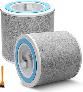 2 PACK HP102 Air Purifier Filters Compatible with Shark HP102 Air Purifier & HC452 model,3-in-1 H13 Grade True HEPA Filter, Part # HE1FKPET, HE1FKBAS