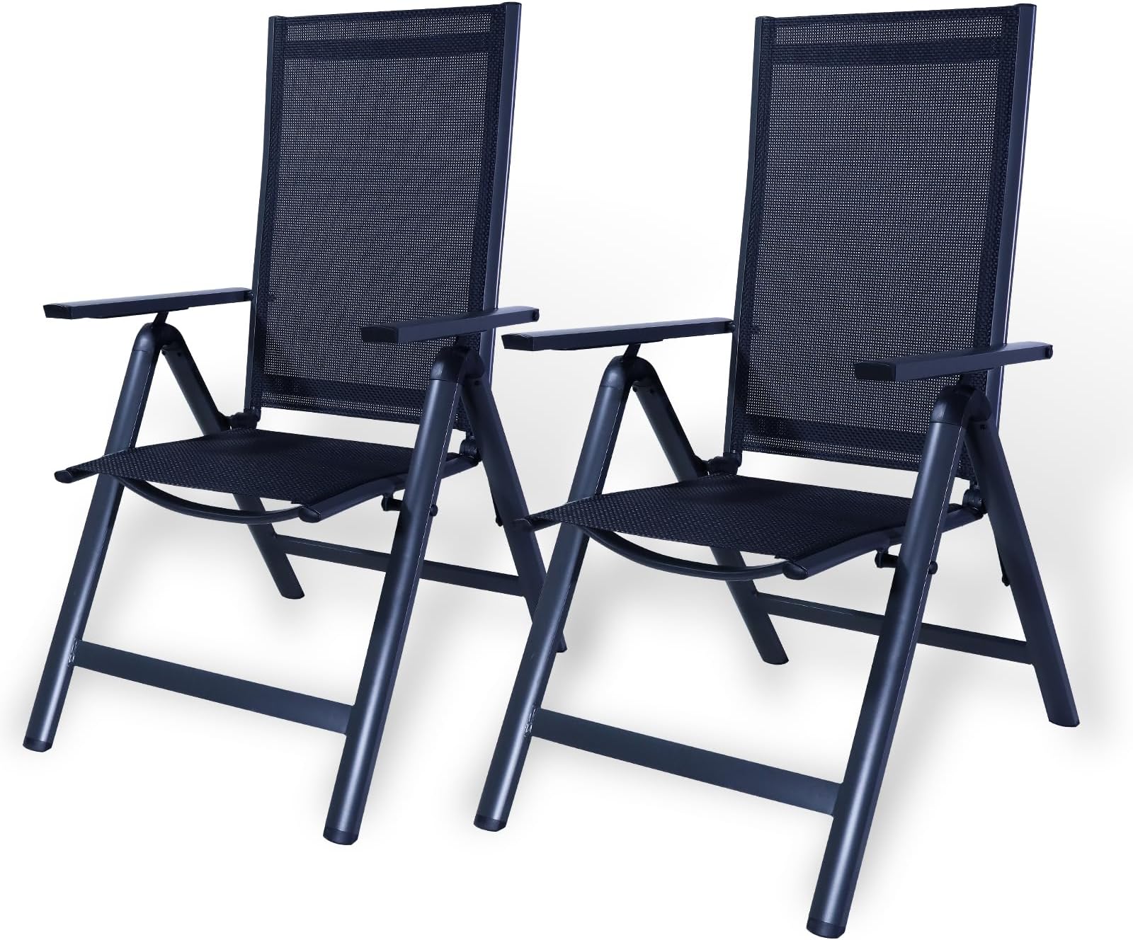 CCLIFE Balkonstühle Alu Gartenstuhl Balkonstuhl verstellbar klappbar