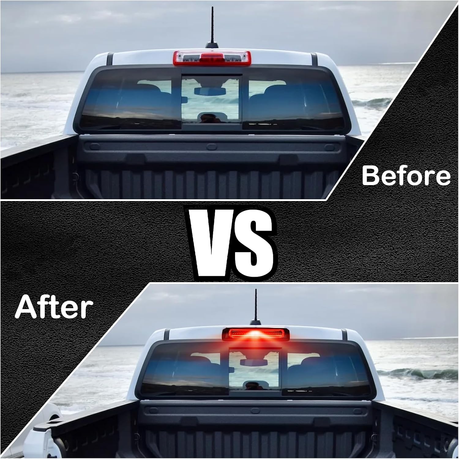 High Mount Stop Lights LED Third Brake Light Assemblies Compatible with Chevy Colorado/GMC Canyon 2015-2023 Rear Center LED 3rd Brake light Replacement (Smoke Lens)