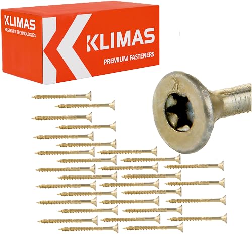 4.5 x 60 mm TX20 Vis à bois tête fraisée pour terrasse ou p TORX
