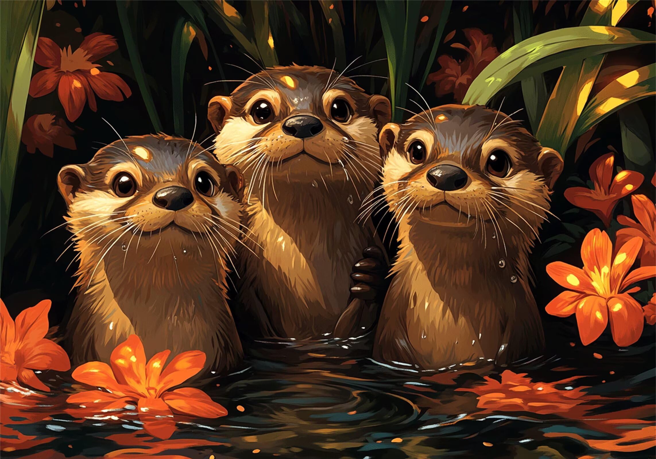 Puzzle 4000 Teile Erwachsene Otter 141x87cm,4000pcs Klassische Puzzles Tier Anspruchsvoll Jigsaw Spielzeug Puzzlespiel Lernspiel Impossible Holzpuzzle Geeignet für alle Altersgruppen Geschenk P-658