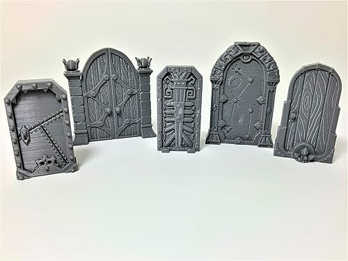 Puertas - RPG - Calabozos y Dragones - DND - Pathfinder - Señor del Anillo - Figura miniatura (grissin pintar) (tamaño humanoide)