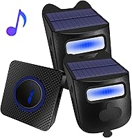 Vista 8 de Alarma solar inalámbrica para entrada de vehículos resistente a la intemperie, sensor de movimiento, timbre de timbre, sistema de alerta