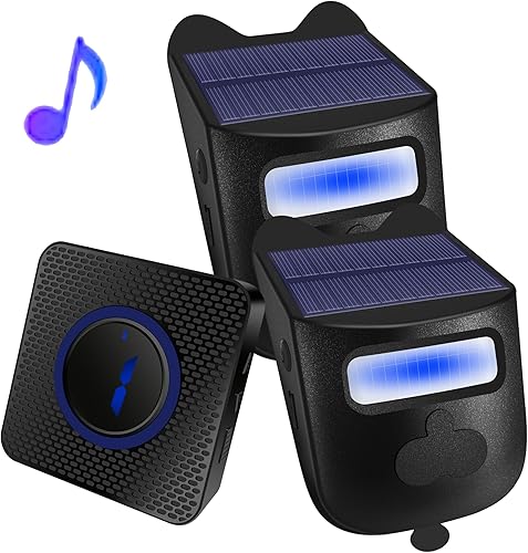 Miniatura 8 de Alarma solar inalámbrica para entrada de vehículos resistente a la intemperie, sensor de movimiento, timbre de timbre, sistema de alerta de