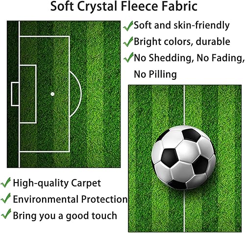 Miniatura 8 de Alfombra de fútbol infantil para dormitorio de niños, alfombra de área de juegos para habitaciones de niños, alfombra de baloncesto antideslizante