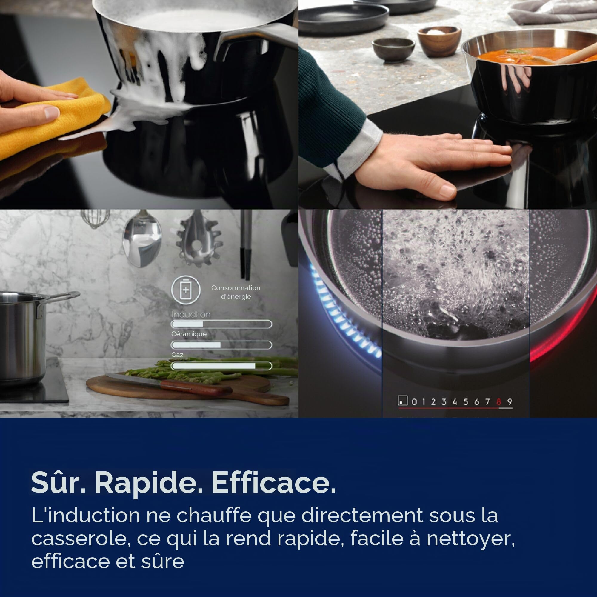 CUCINA 60CM 4ZONE ELETT. F.ELETT.MULTI CL.A INOX