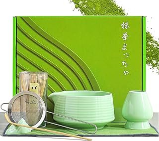 Sensogle Matcha Whisk Set, 7 Pcs Matcha Kit with Bamboo Matcha Whisk, Matcha Bowl, Scoop, Sifter, Japanese Ceremony Matcha...