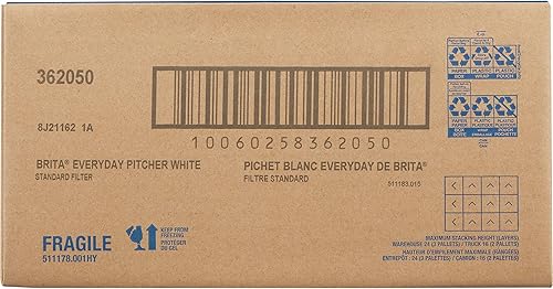 Miniatura 14 de Brita Jarra de filtro de agua de todo el día, blanco, grande, 10 taza, 1 cuenta Negro -,Azul,Blanco