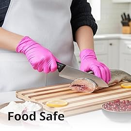 SwiftGrip Pink Gloves Powder-Free Nitrile Gloves, 1000ct Box - 3-Mil, Gloves Disposable Latex Free, for Kitchen, Cleaning, Estheticians, Hair Stylist - Pink/Fuchsia(Small)