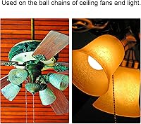 Vista 6 de uxcell Conector de cadena de bolas, cadena de bolas de 0.126 in, conexión de clips de eslabones de engarzado, bronce galvanizado de hierro, paquete