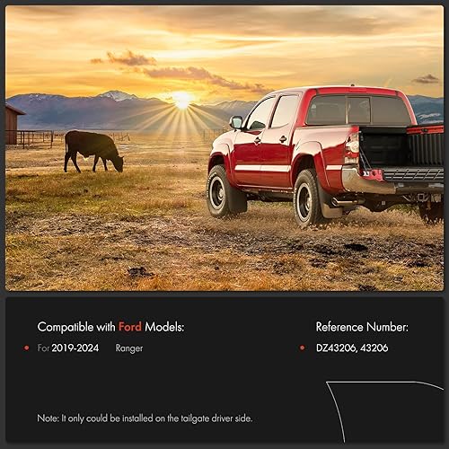 Miniatura 2 de A-Premium Amortiguador de asistencia para portón trasero compatible con Ford Ranger 2019 2020 2021 2022 2023 2024 Asistencia de elevación para