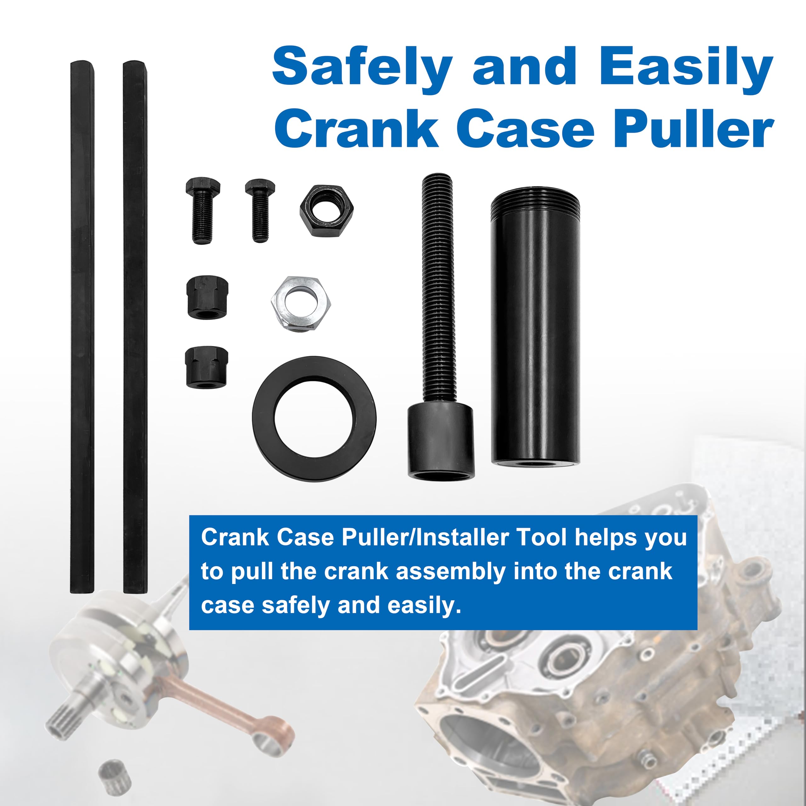クランクケースプーラー/インストーラーツール 17-8667 ATV オートバイアセンブリ 垂直分割クランクケースに対応 オスとメス M10x1.25mm M1 : クランクプーラーインストーラーツール ATV用 ダート