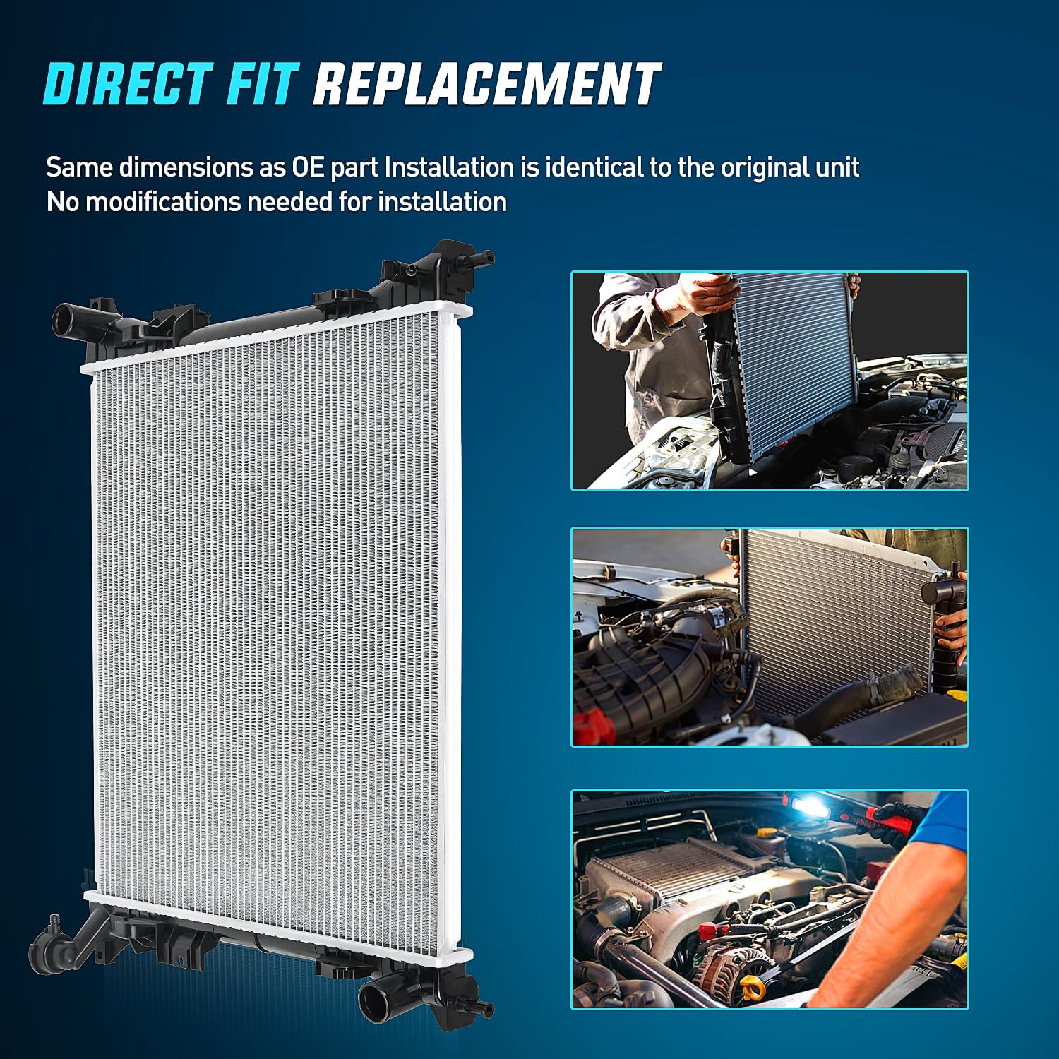Nilight Radiator for Dodge Grand Caravan 2008-2013 2014 2015 2016 2017 2018 2019 2020,Chrysler Town & Country 2008-2016,VW Routan 2009-2014,Ram 2012-2015 C/V 3.3L 3.6L 3.8L 4.0L V6 FWD.