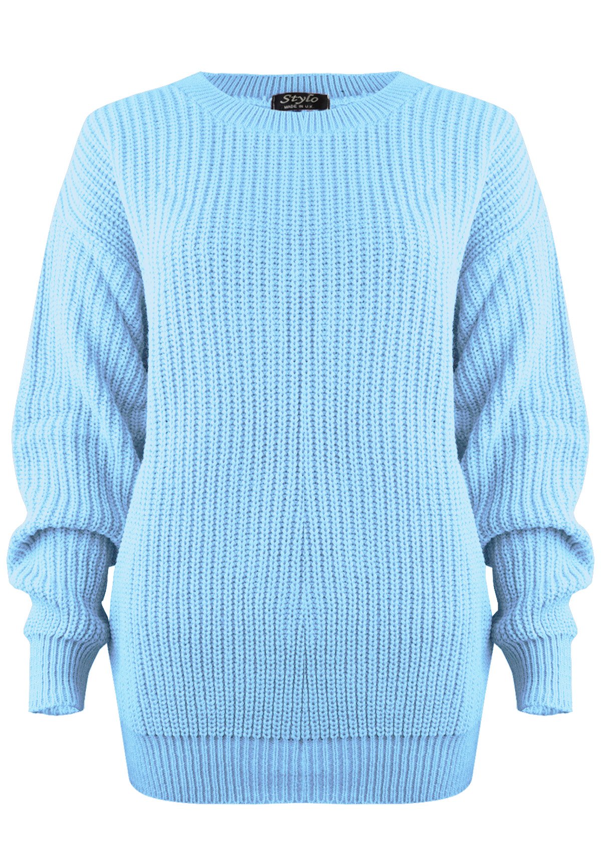 Wearall Women's Sky Cozy Oversized Chunky Knit Sweater Pull On Style New Chunky Baggy Jumper Knitted Sweater Thick Top Size 8-10