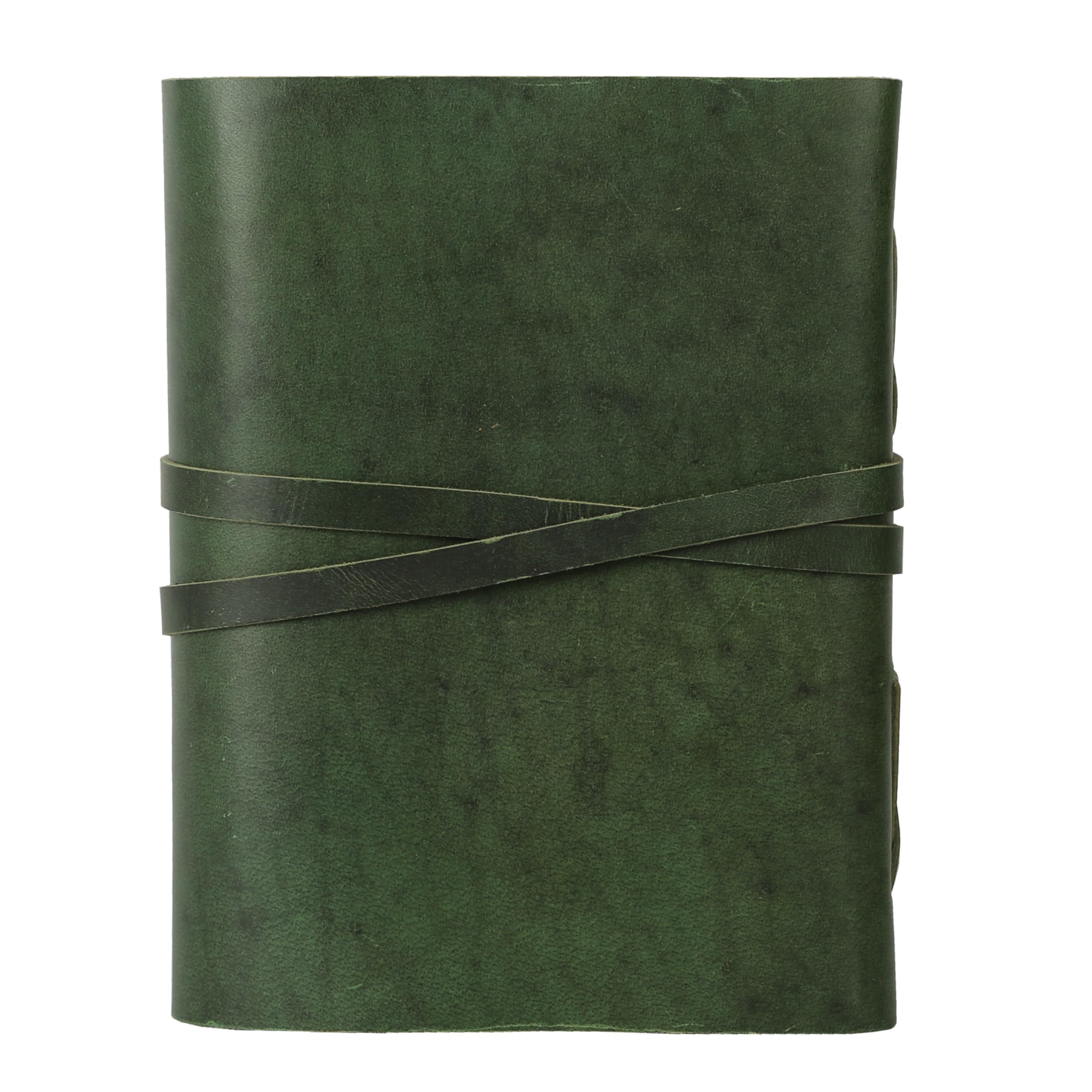TUZECH Cuaderno encuadernado en cuero hecho a mano con cuaderno de bocetos con borde descolorido para hombres y mujeres, diario de viaje y blocs de escritura (7x5 pulgadas, verde)