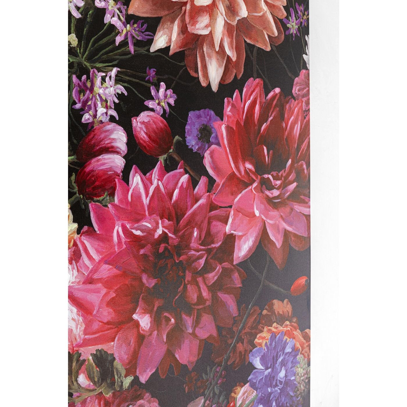 Kare Design Bild Touched Flower Bouquet, Pink, Baumwollleinwand, Massivholz Rahmen, 200x140x3,5cm