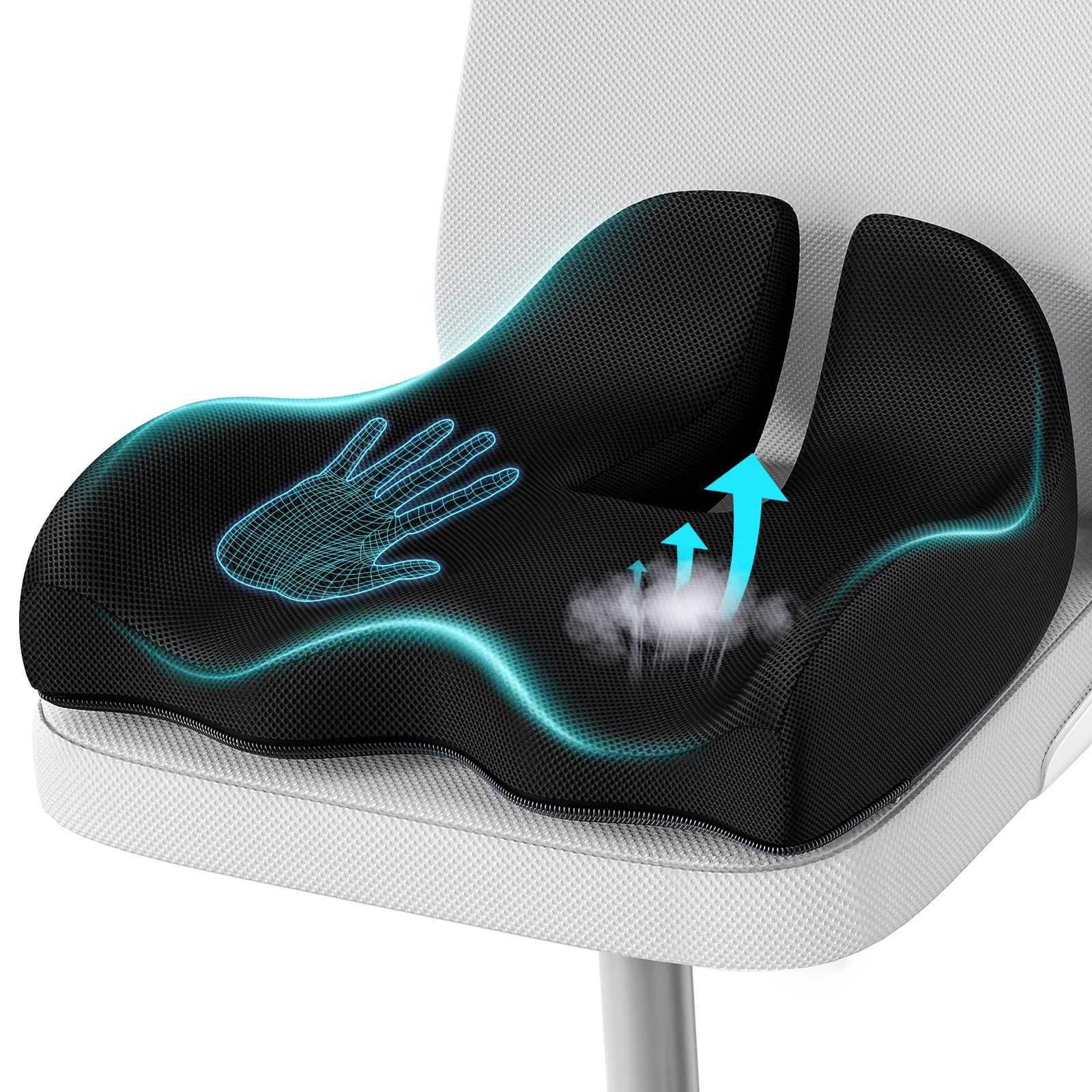 Cuscino Ergonomico In Memory Foam Per Seduta, Supporto Lombare E Antidolorifico Per Auto, Ufficio E Sedia Gaming