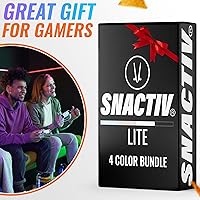 Vista 8 de SNACTIV LITE - Palillos de dedo para jugadores, paquete de 4 piezas, como se ve en Shark Tank! La herramienta oficial de aperitivos del futuro