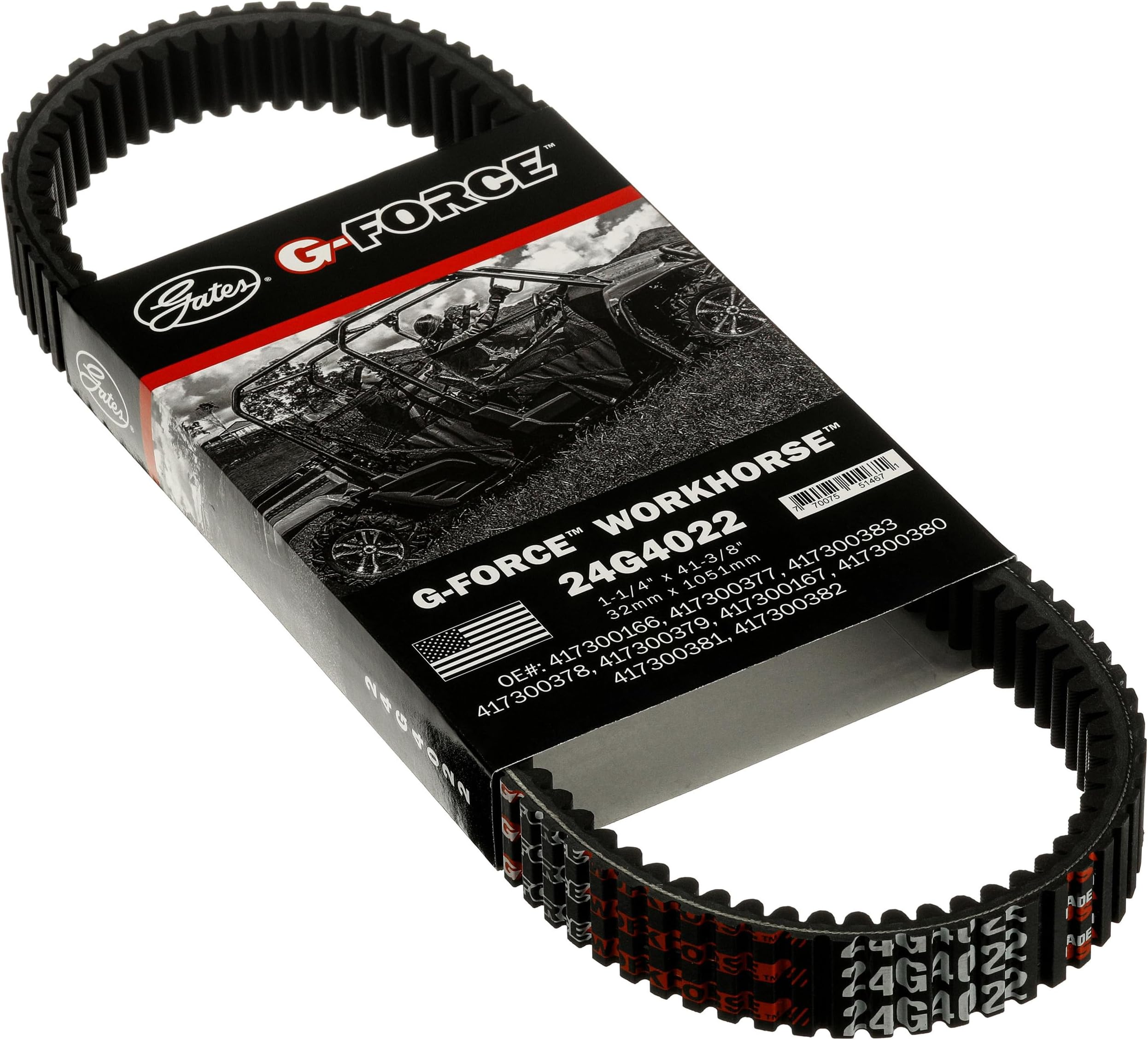 Gates 24G4022 G Force Workhorse Continuously Variable Transmission (CVT) Belt