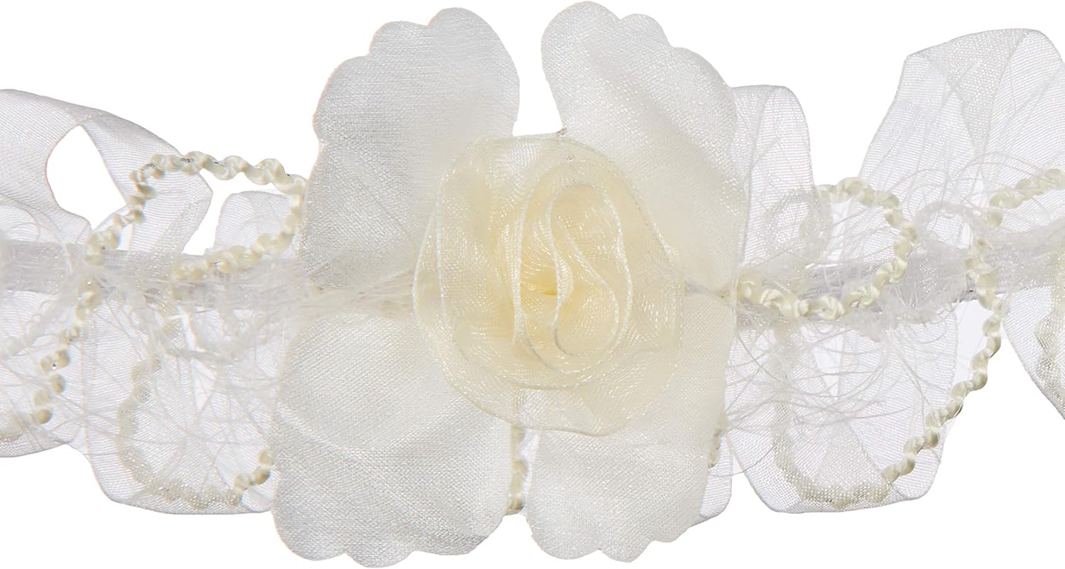 Trims by the Yard Macey Stretch Flower Trim | Brown | (10 yard cut)