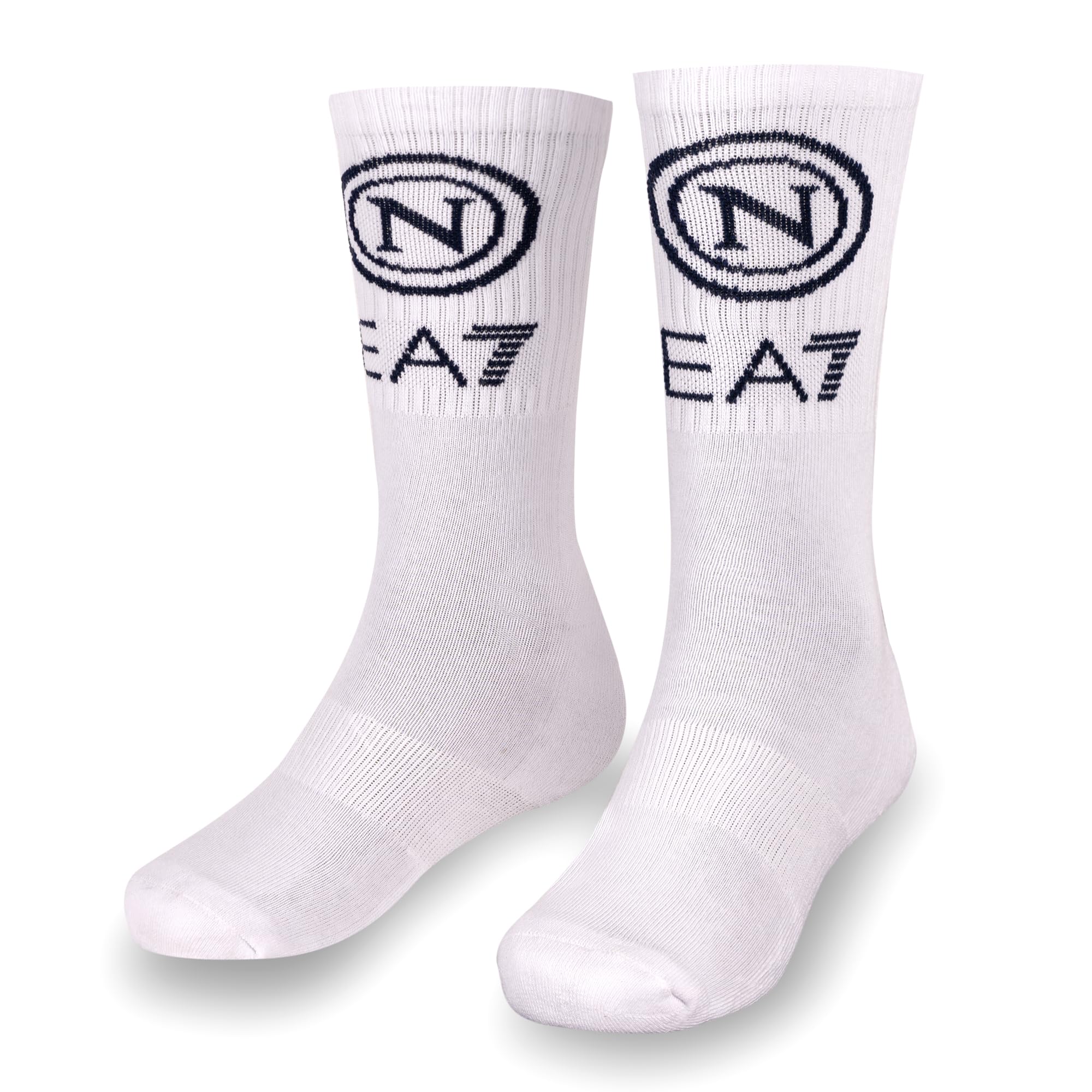 SSC NAPOLI Calze Training Ea7 Calze Training Bianche Unisex - Bambini e ragazzi