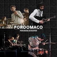 Vista 7 de Paquete de 12 paneles de espuma a prueba de sonido para paredes, paneles acústicos estilo cuadrícula de 12.6 x 12.6 x 2 pulgadas para tratamiento