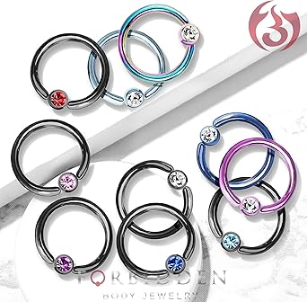 Pair Of 14g Surgical Steel 1.75" Twisting Curved Hanging Loop Taper