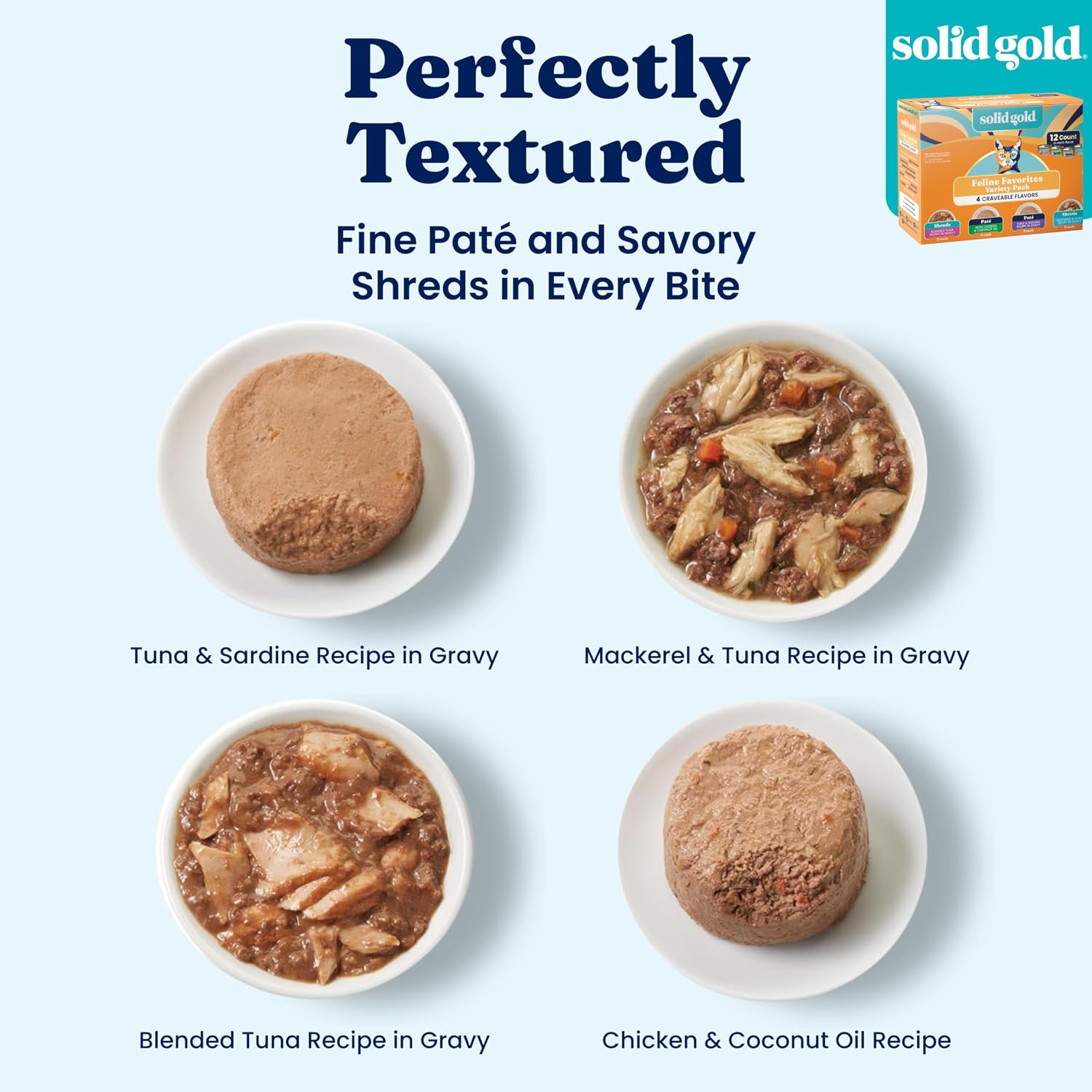 Zesty Paws Cat Calming Diffuser Kit + Solid Gold Wet Cat Food Pate 12ct