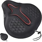 Zacro Coussin de siège à vélo large, housse de siège de vélo matelassé Gel pour les hommes Femmes Confort, Selle de vélo souple pour Peloton/Stationary/Spin/Exercise/intérieur/Montagne/Vélos de route