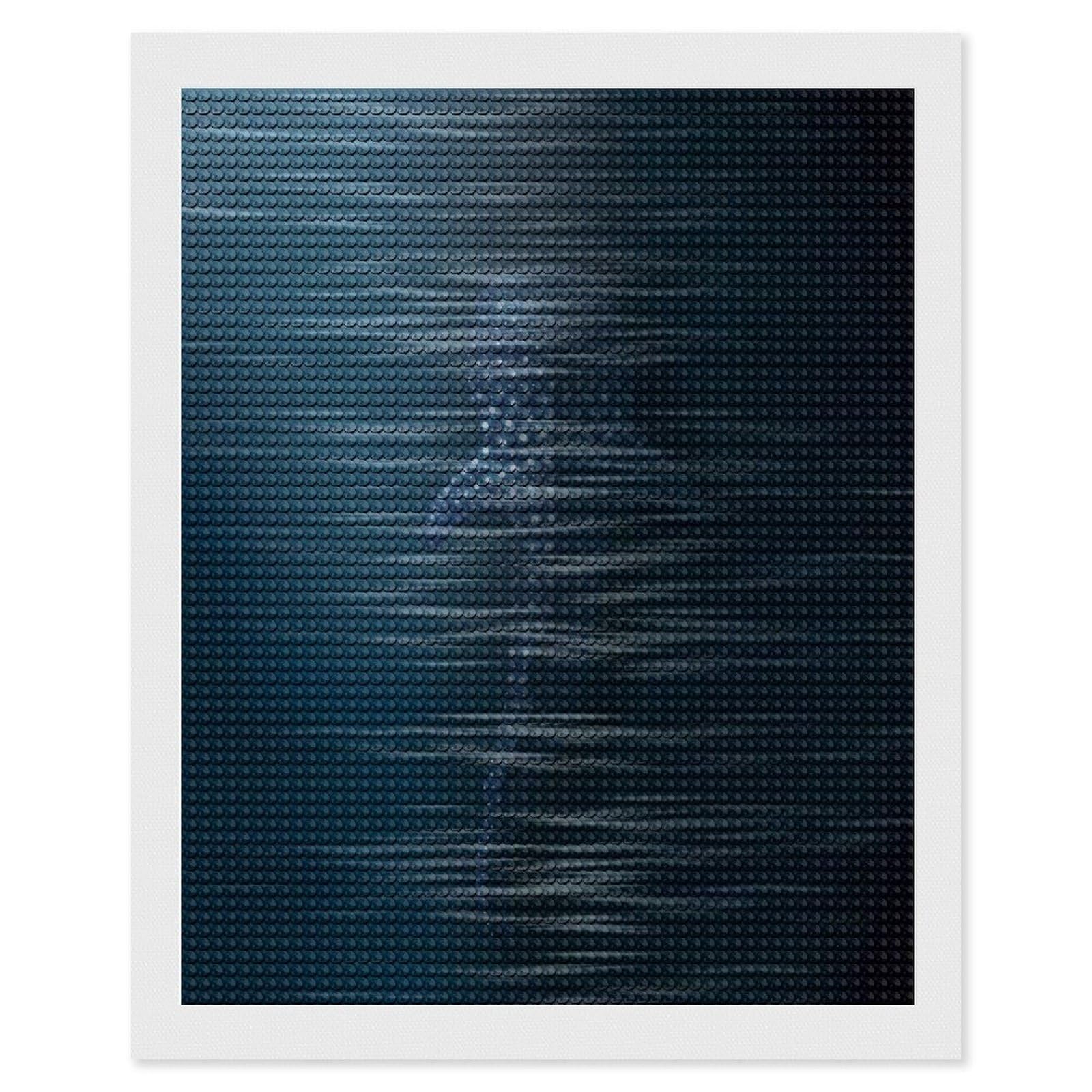 Junmoney Whale Shark(5) DIY Diamond Art Canvas Kit 16"x20", Complete Accessories, Creative Leisure Activity, Home Wall Decor, Gift Idea