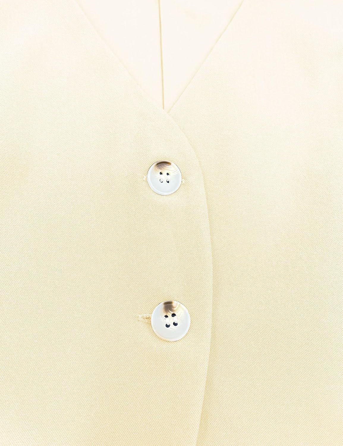 Fallorchid Womens Business Button Sleeveless V Neck Vest Fully Lined Suit Jacket Waistcoat - Image 3