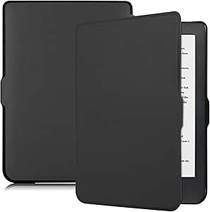 Custer Case For Kobo Aura HD - Ultra-Thin PU Leather Hard Shell Cover In Black