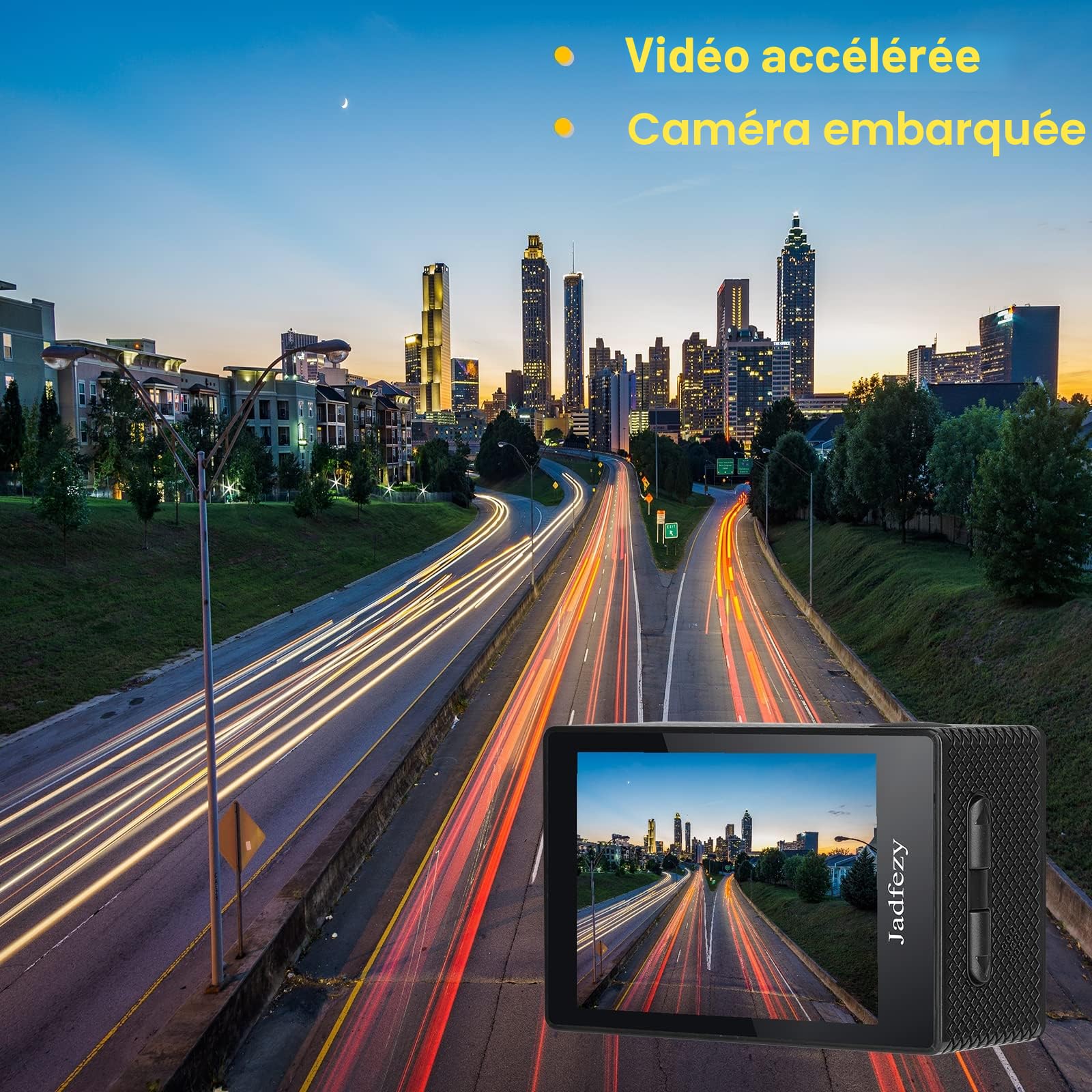 Caméra d'action WiFi HD 1080P, caméra d'action 12 MP avec télécommande, caméra sous-marine étanche jusqu'à 30 m/98FT avec 2 batteries de 1050 mAh et kit d'accessoires pour casque et vélo, etc.
