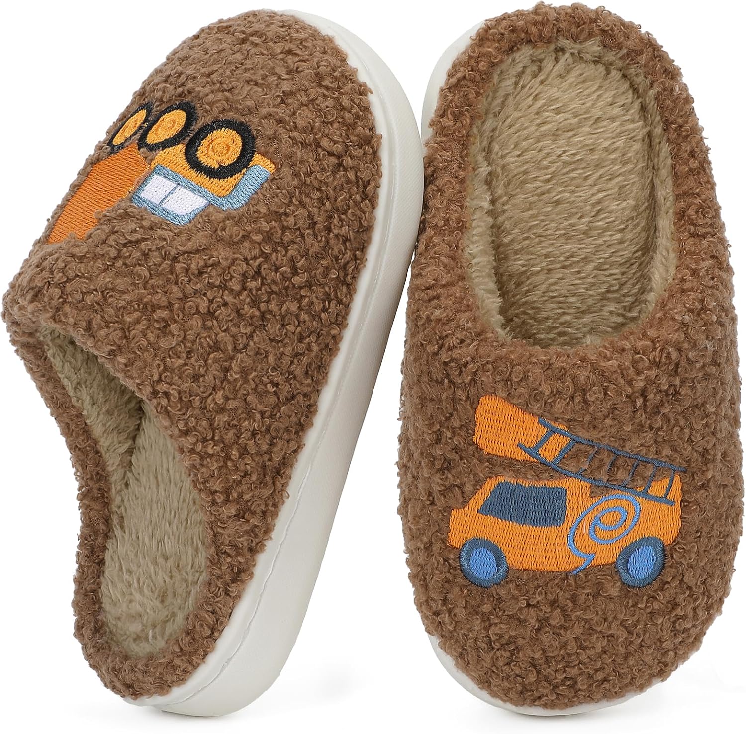 Toddler Boys and Girls Non-Slip Warm Plush House Slippers